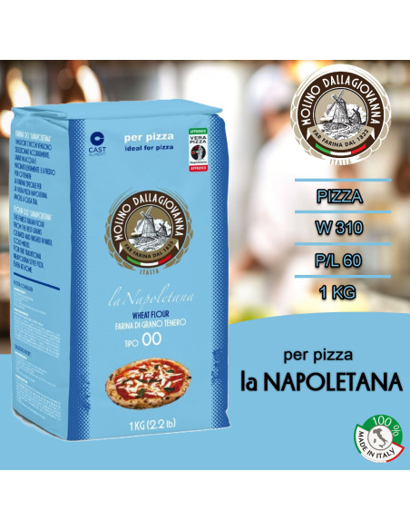 Molino Dallagiovanna La Napoletana Tipo "00" pizza flour 1 kg.