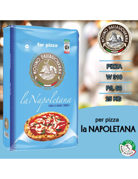 Molino Dallagiovanna La Napoletana Tipo "00" pizza flour 25 kg.