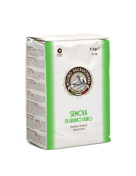 แป้งดูรัม Molino Dallagiovanna SEMOLA  durum wheat semolina flour 5 kg