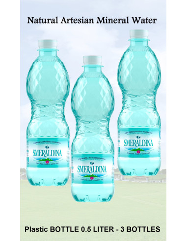 Smeraldina Natural Mineral Water from Italy PET 500 ml x 3 bottles
