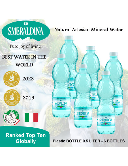 Smeraldina น้ำแร่ธรรมชาติ from Italy PET 500 ml x 6 ขวด น้ำที่ดีที่สุด