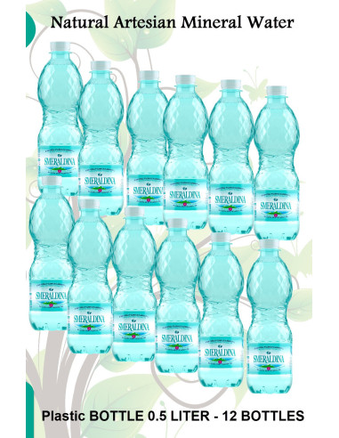 Smeraldina Natural Mineral Water from Italy PET 500 ml x 12 bottles