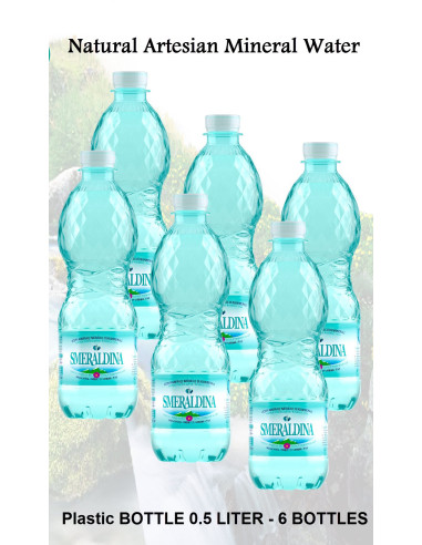 Smeraldina Natural Mineral Water from Italy PET 500 ml x 6 bottles