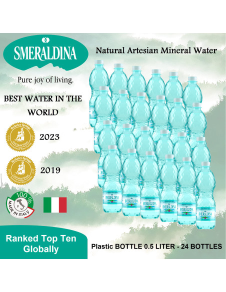 Smeraldina Natural Mineral Water from Italy PET 500 ml x 24 bottles