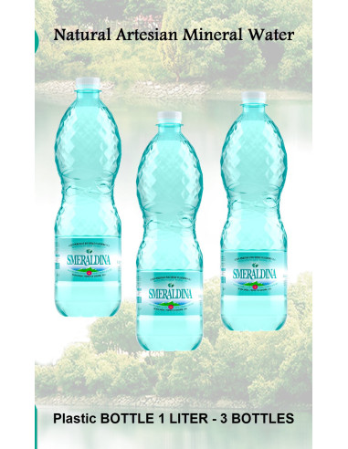 Smeraldina Natural Mineral Water from Italy PET 1000 ml x 3 bottles