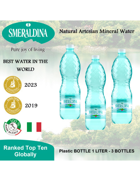 Smeraldina น้ำแร่ธรรมชาติ from Italy PET 1000ml x 3 ขวด น้ำที่ดีที่สุด
