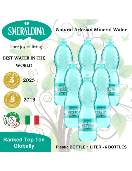 Smeraldina น้ำแร่ธรรมชาติ from Italy PET 1000ml x 6 ขวด น้ำที่ดีที่สุด