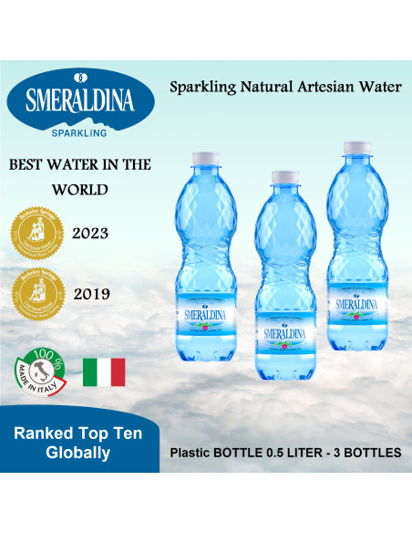 Smeraldina Natural Mineral Water Sparkling Italy PET 500 x 3 bottles