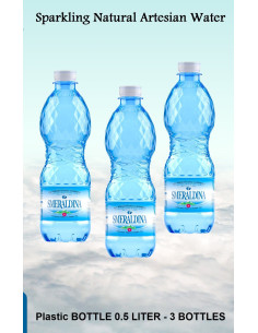 Smeraldina Natural Mineral Water Sparkling Italy PET 500 x 3 bottles 2