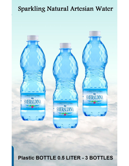 Smeraldina Natural Mineral Water Sparkling Italy PET 500 x 3 bottles
