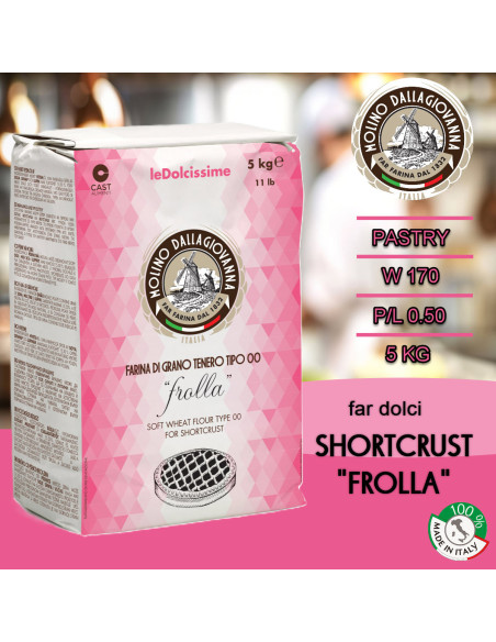 แป้งขนม Molino Dallagiovanna ShortCrust Pastry Tipo "00"  flour 5 kg.
