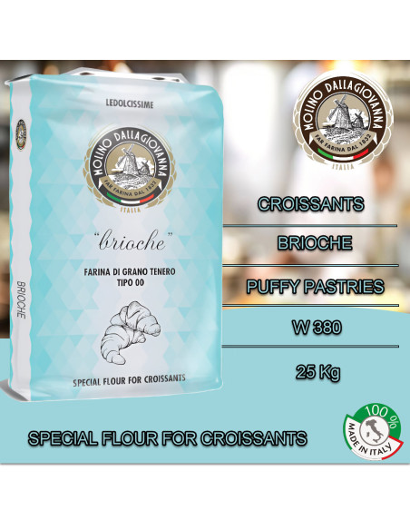 Molino Dallagiovanna Croissant and Brioche Puff Pastry flour 25 KG