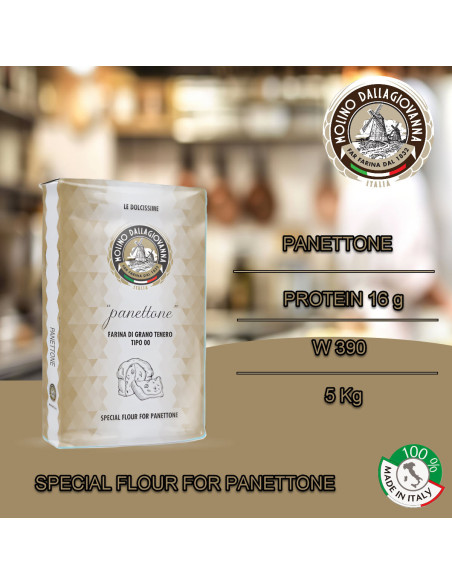 แป้งปาเน็ตโตเน่  Molino Dallagiovanna Panettone flour 5 KG