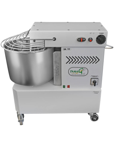FAMAG IM15 10V HH เครื่องผสมแบบเกลียวเกียร์ถอยหลังและนวดแป้ง