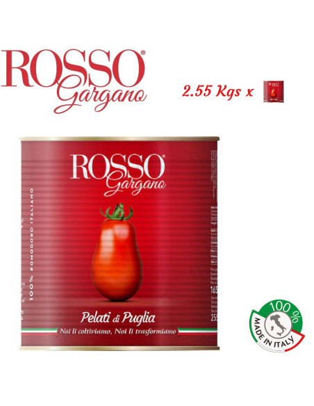 Rosso Gargano brand Whole Peeled Tomatoes  2.55 Kg  x1 can  from Italy