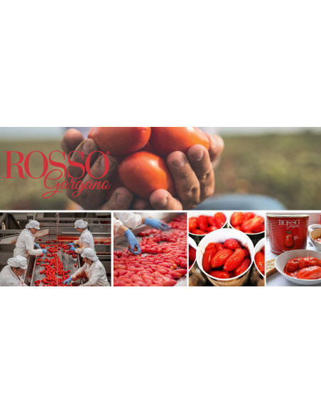 Rosso Gargano brand Whole Peeled Tomatoes  2.55 Kg  x6 cans from Italy